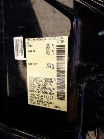 Photo 10 from auction – 2010 NISSAN ALTIMA BAS with VIN 1N4AL2AP7AN547571
