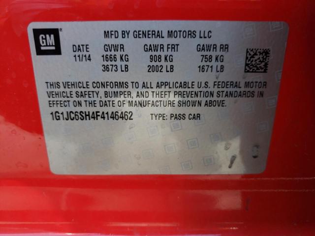 Photo 10 from auction – 2015 CHEVROLET SONIC LT with VIN 1G1JC6SH4F4146462
