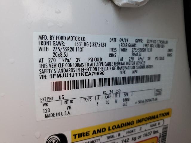 Photo 10 from auction – 2019 FORD EXPEDITION with VIN 1FMJU1JT1KEA79896