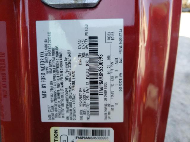 Photo 10 from auction – 2017 FORD MUSTANG with VIN 1FA6P8AM8H5300993
