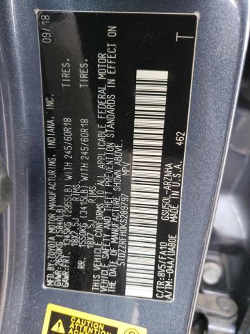 Photo 10 from auction – 2019 TOYOTA HIGHLANDER with VIN 5TDZZRFH0KS289797