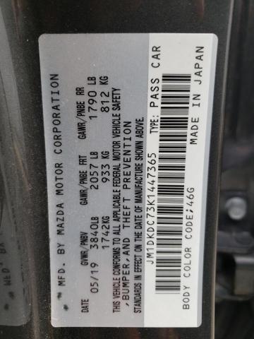 Photo 10 from auction – 2019 MAZDA CX-3 TOURI with VIN JM1DKDC73K1447365
