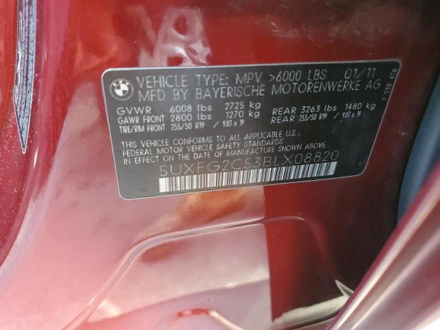 Photo 10 from auction – 2011 BMW X6 XDRIVE3 with VIN 5UXFG2C53BLX08820