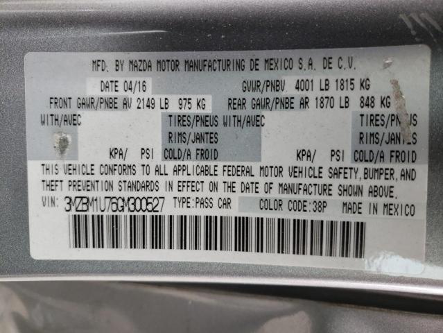 Photo 10 from auction – 2016 MAZDA 3 SPORT with VIN 3MZBM1U76GM300527