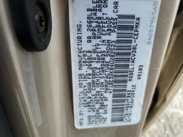 Photo 10 from auction – 2004 TOYOTA CAMRY LE with VIN 4T1BE32K84U282523