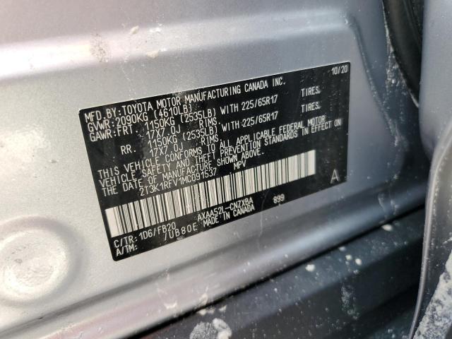 Photo 10 from auction – 2021 TOYOTA RAV4 LE with VIN 2T3K1RFV1MC091537