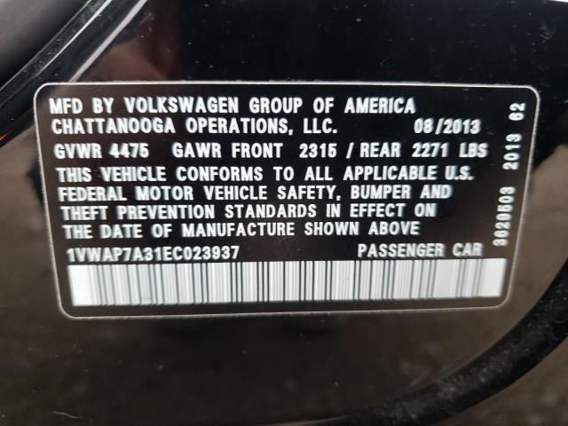 Photo 10 from auction – 2014 VOLKSWAGEN PASSAT S with VIN 1VWAP7A31EC023937