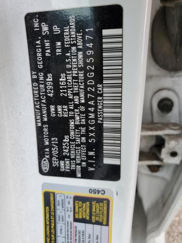 Photo 10 from auction – 2013 KIA OPTIMA with VIN 5XXGM4A72DG259471