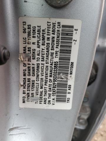 Photo 10 from auction – 2013 HONDA CIVIC EXL with VIN 19XFB2F95DE033885