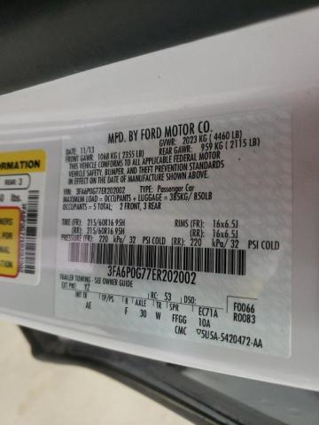 Photo 10 from auction – 2014 FORD FUSION S with VIN 3FA6P0G77ER202002