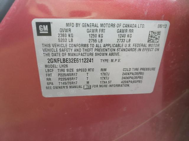 Photo 10 from auction – 2014 CHEVROLET EQUINOX LT with VIN 2GNFLBE32E6112241