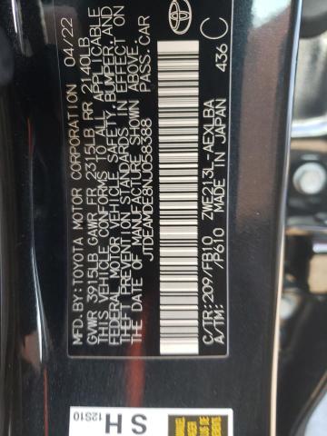 Photo 10 from auction – 2022 TOYOTA COROLLA LE with VIN JTDEAMDE8NJ058388