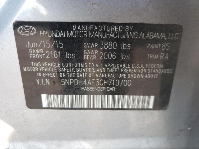 Photo 10 from auction – 2016 HYUNDAI ELANTRA SE with VIN 5NPDH4AE3GH710700