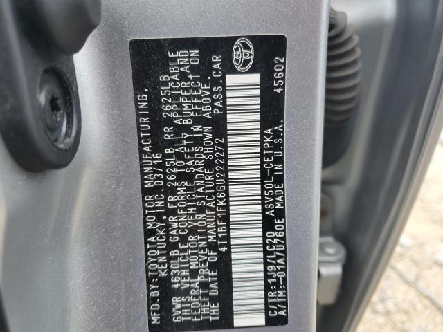 Photo 10 from auction – 2016 TOYOTA CAMRY LE with VIN 4T1BF1FK6GU222272