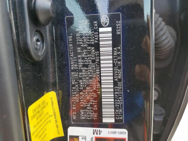 Photo 10 from auction – 2011 TOYOTA CAMRY BASE with VIN 4T1BF3EK8BU776015