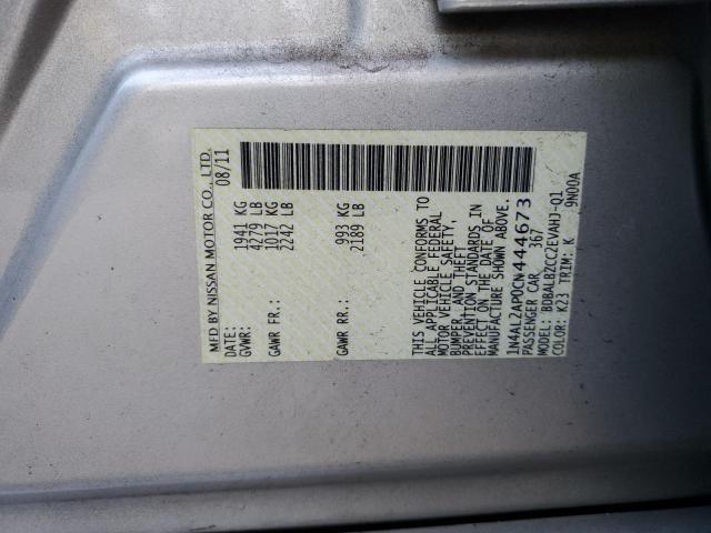 Photo 10 from auction – 2012 NISSAN ALTIMA BAS with VIN 1N4AL2AP0CN444673
