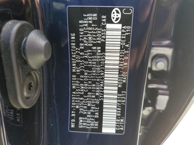 Photo 10 from auction – 2022 TOYOTA COROLLA LE with VIN 5YFEPMAE5NP310855