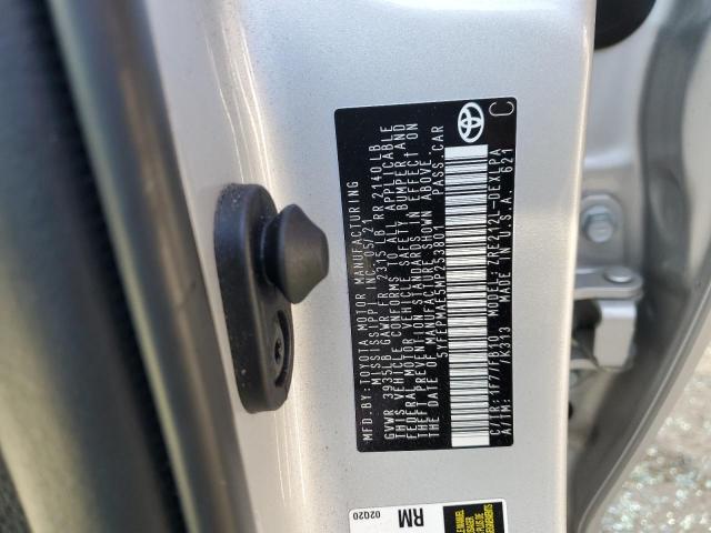 Photo 10 from auction – 2021 TOYOTA COROLLA LE with VIN 5YFEPMAE5MP253801