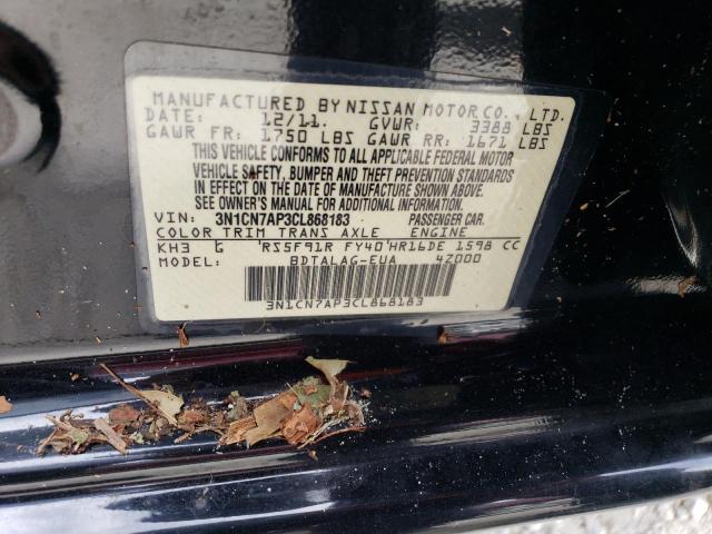 Photo 10 from auction – 2012 NISSAN VERSA S with VIN 3N1CN7AP3CL868183