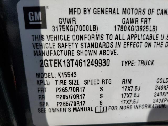 Photo 10 from auction – 2006 GMC NEW SIERRA with VIN 2GTEK13T461249930