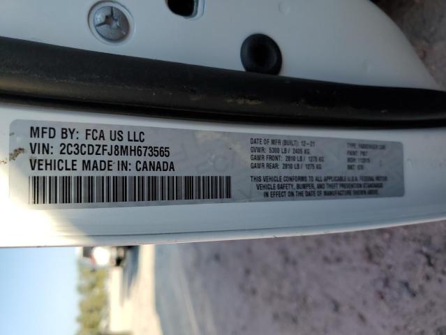 Photo 10 from auction – 2021 DODGE CHALLENGER with VIN 2C3CDZFJ8MH673565