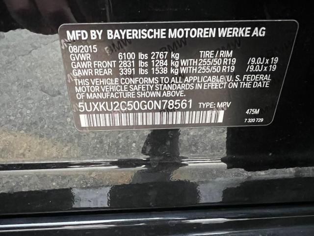 Photo 10 from auction – 2016 BMW X6 XDRIVE3 with VIN 5UXKU2C50G0N78561