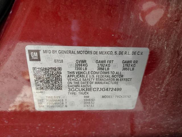 Photo 10 from auction – 2018 CHEVROLET SILVERADO2 with VIN 3GCUKREC7JG472499