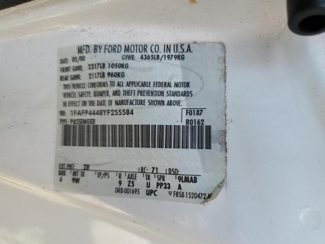 Photo 10 from auction – 2000 FORD MUSTANG with VIN 1FAFP4448YF255584