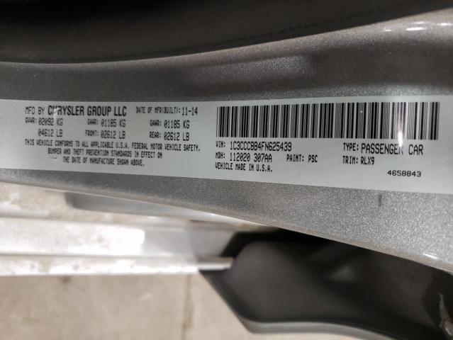 Photo 10 from auction – 2015 CHRYSLER 200 S with VIN 1C3CCCBB4FN625439