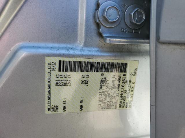 Photo 10 from auction – 2012 NISSAN ALTIMA BAS with VIN 1N4AL2AP1CC260628