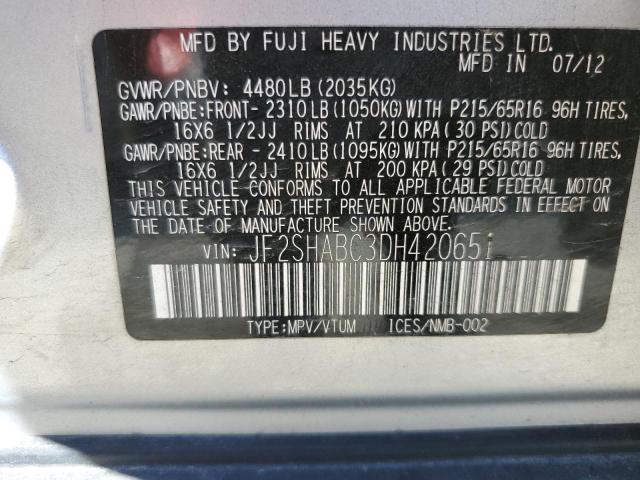 Photo 10 from auction – 2013 SUBARU FORESTER 2 with VIN JF2SHABC3DH420651