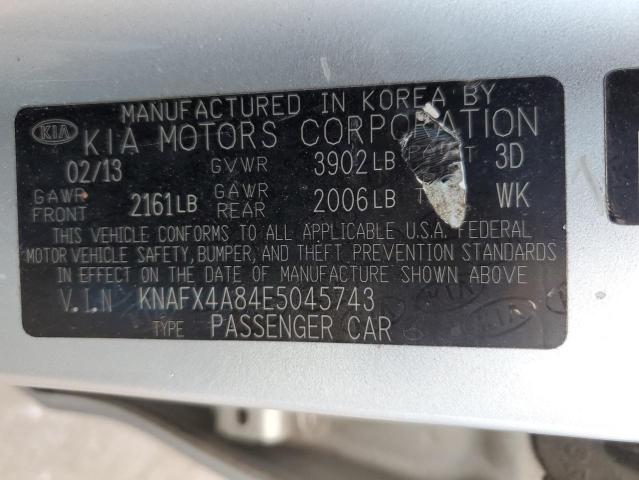 Photo 10 from auction – 2014 KIA FORTE EX with VIN KNAFX4A84E5045743