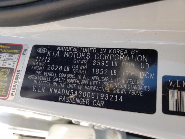 Photo 10 from auction – 2013 KIA RIO LX with VIN KNADM5A30D6193214