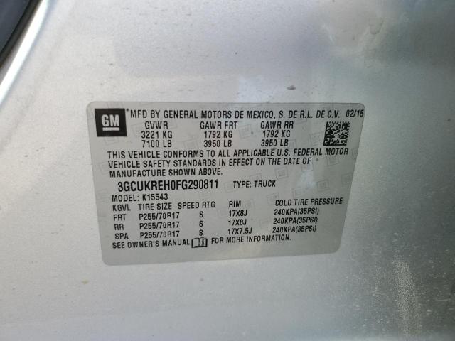 Photo 10 from auction – 2015 CHEVROLET SILVERADO with VIN 3GCUKREH0FG290811