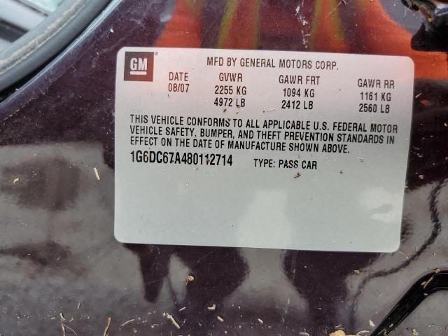 Photo 10 from auction – 2008 CADILLAC STS with VIN 1G6DC67A480112714