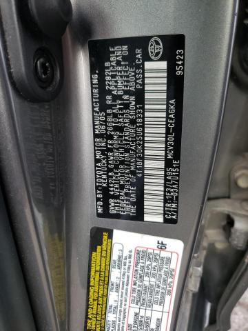 Photo 10 from auction – 2005 TOYOTA CAMRY LE with VIN 4T1BF30K25U618331