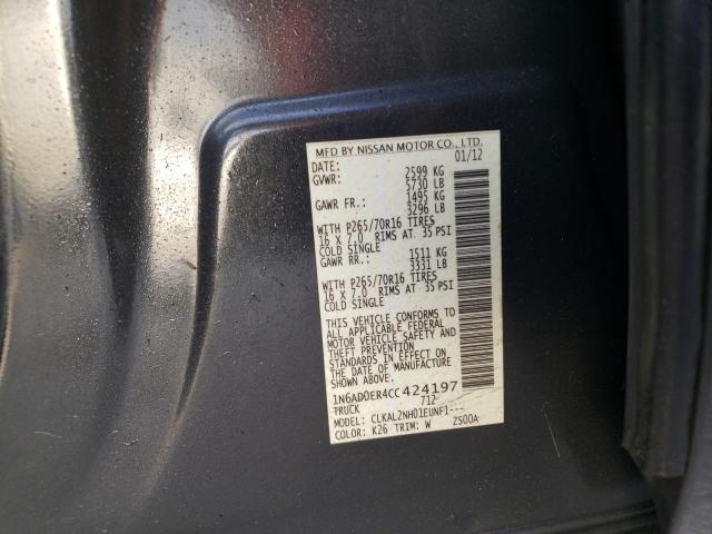 Photo 10 from auction – 2012 NISSAN FRONTIER S with VIN 1N6AD0ER4CC424197