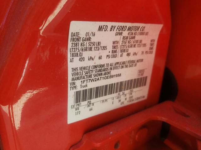 Photo 10 from auction – 2016 FORD F250 SUPER with VIN 1FT7W2AT1GEB91958