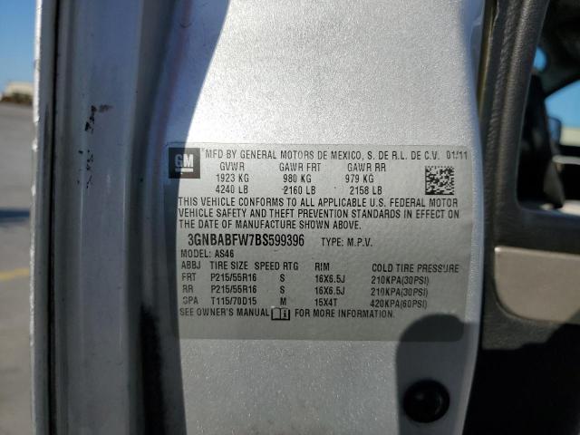 Photo 10 from auction – 2011 CHEVROLET HHR LT with VIN 3GNBABFW7BS599396