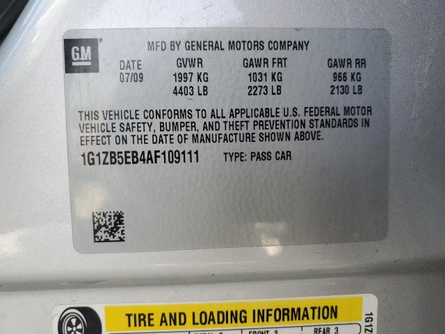 Photo 10 from auction – 2010 CHEVROLET MALIBU LS with VIN 1G1ZB5EB4AF109111