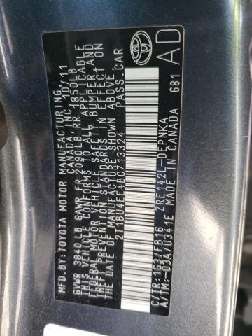 Photo 10 from auction – 2011 TOYOTA COROLLA BA with VIN 2T1BU4EE4BC713324