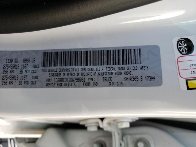 Photo 10 from auction – 2019 RAM 1500 LARAM with VIN 1C6RREDT2KN798061