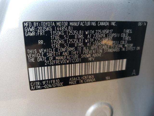 Photo 10 from auction – 2014 TOYOTA RAV4 LE with VIN 2T3ZFREV0EW112301