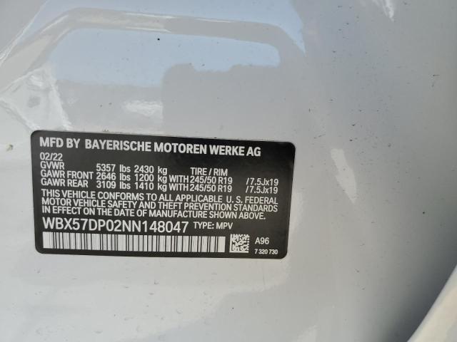 Photo 10 from auction – 2022 BMW X3 XDRIVE3 with VIN WBX57DP02NN148047