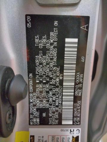 Photo 10 from auction – 2009 TOYOTA 4RUNNER SR with VIN JTEZU14RX9K025527