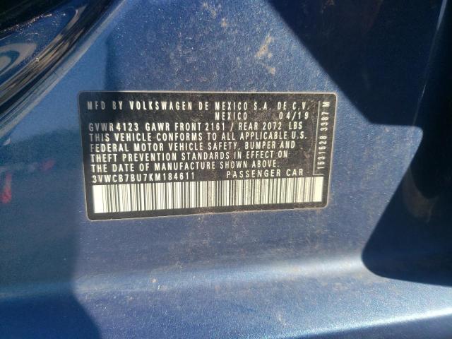 Photo 10 from auction – 2019 VOLKSWAGEN JETTA S with VIN 3VWCB7BU7KM184611