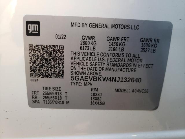 Photo 10 from auction – 2022 BUICK ENCLAVE PR with VIN 5GAEVBKW4NJ132640