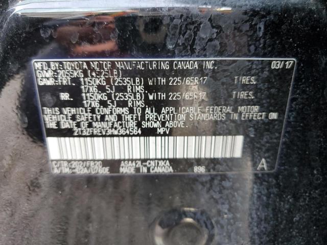 Photo 10 from auction – 2017 TOYOTA RAV4 LE with VIN 2T3ZFREV3HW364564