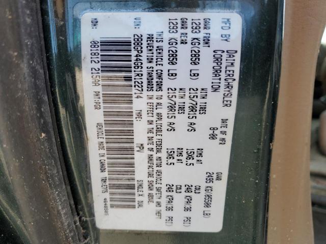 Photo 10 from auction – 2001 DODGE GRAND CARA with VIN 2B8GP44G61R122714