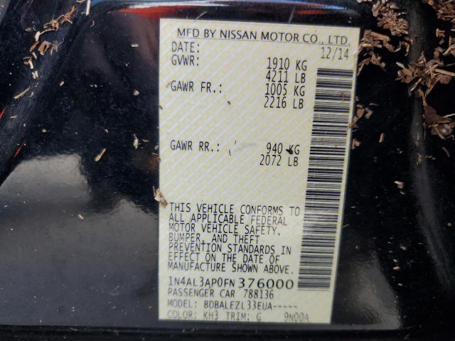 Photo 10 from auction – 2015 NISSAN ALTIMA 2.5 with VIN 1N4AL3AP0FN376000